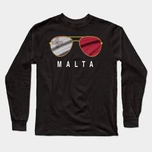 Malta Sunglasses, Malta Flag, Malta gift ,   Maltese , Long Sleeve T-Shirt